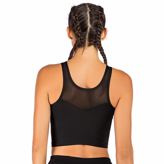 Abnehmbares, atmungsaktives Mesh-Sport-Sexy-Lauf-Yoga-BH-Rohroberteil für Damen mit individuellem Logo